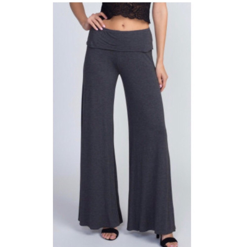Fold over wide waistband comfy pants